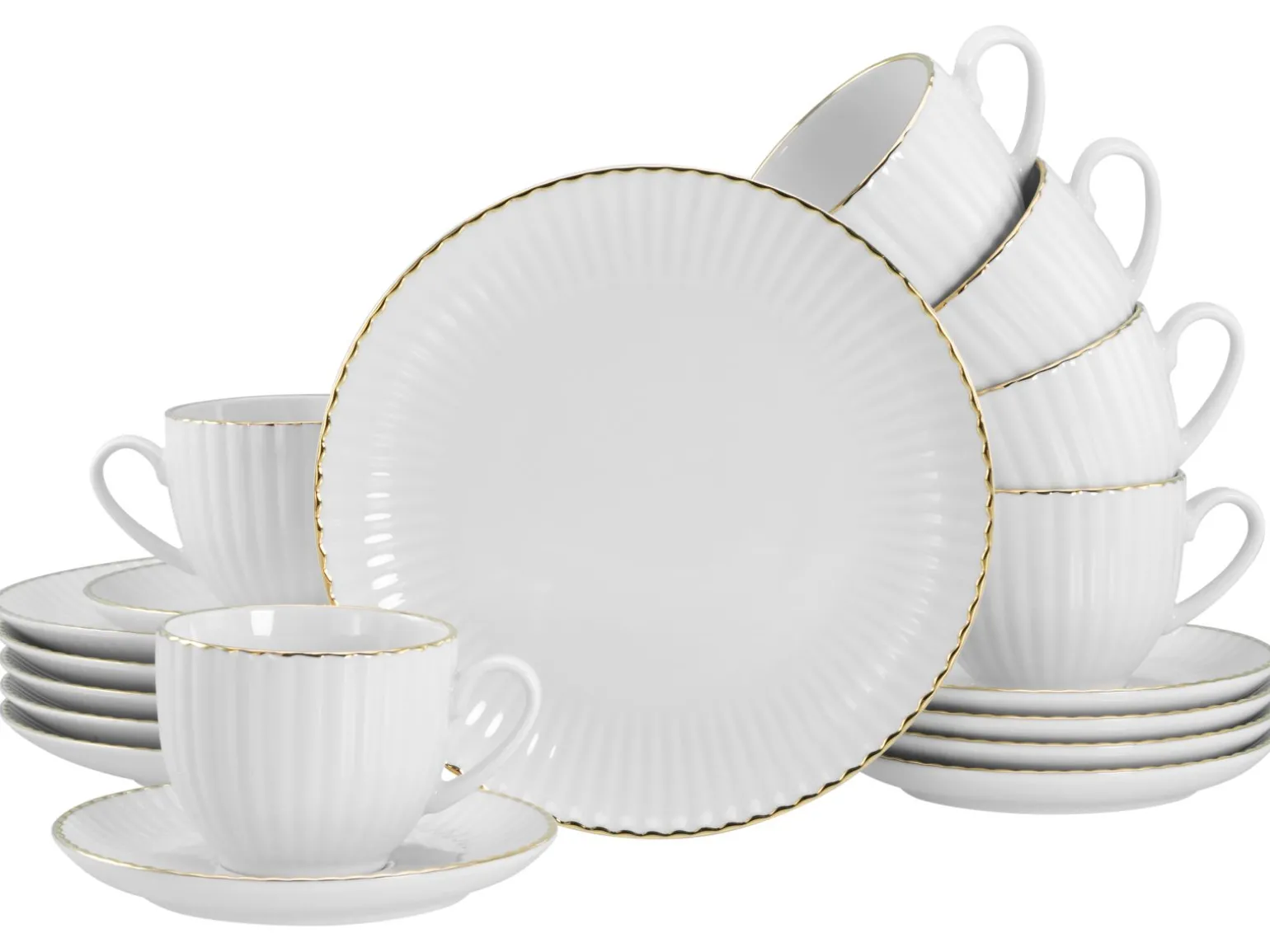 Allegra - Kaffeeservice 18-tlg - Goldband