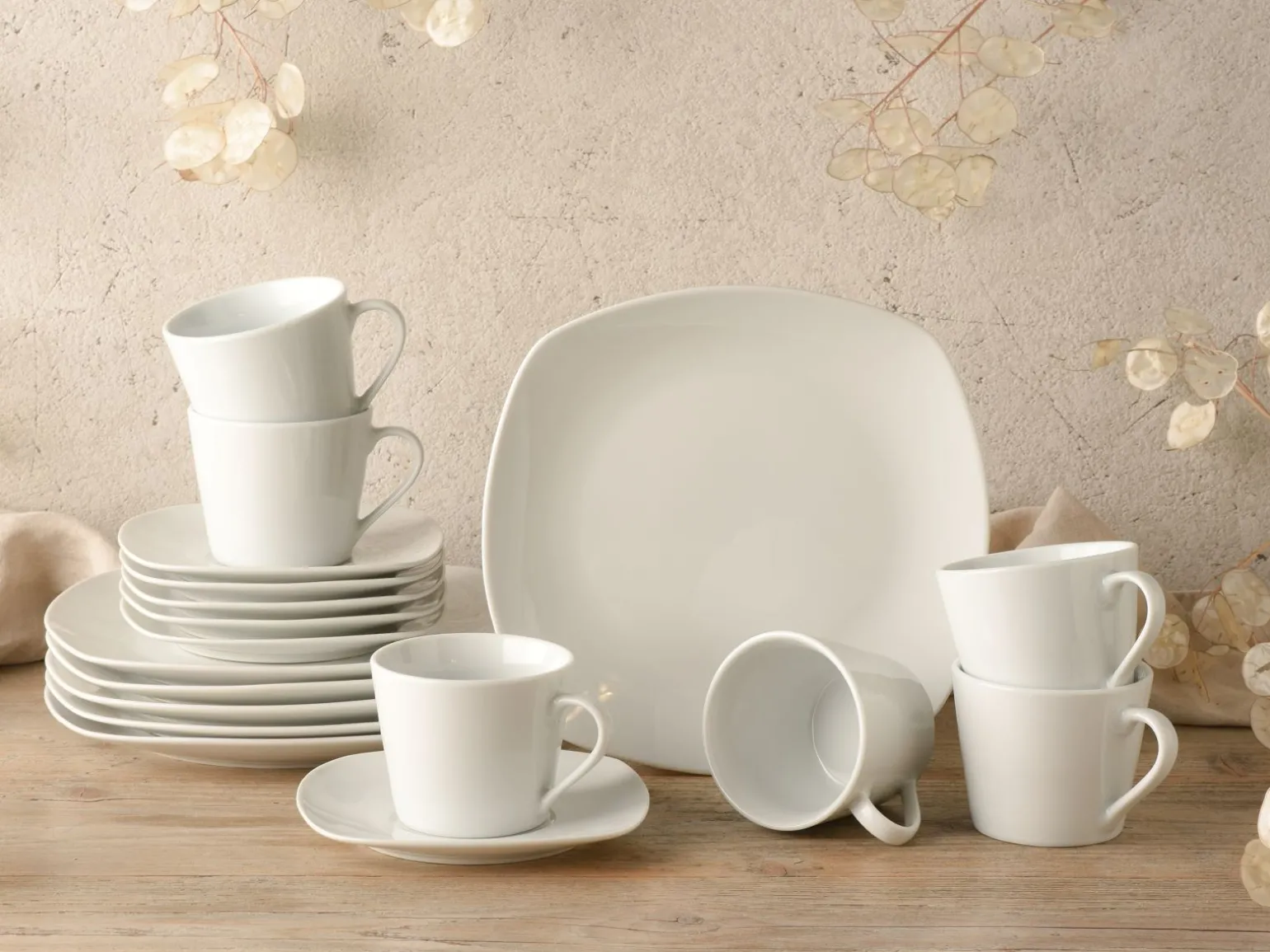 Amelie - Kaffeeservice 18-tlg - Weiss
