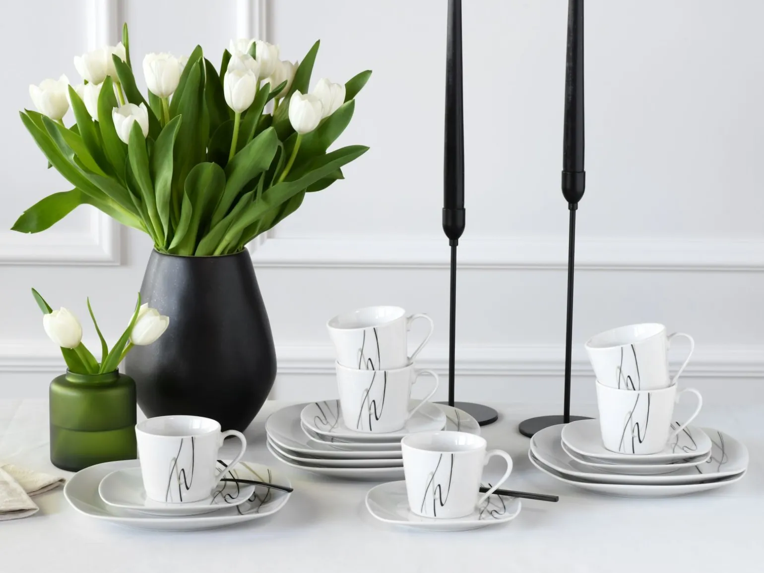 Amelie - Kaffeeservice 18-tlg - Weiss