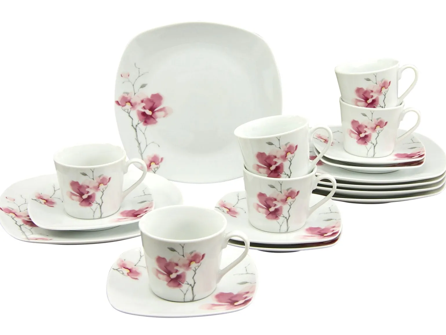 Amelie - Kaffeeservice 18-tlg - Weiss