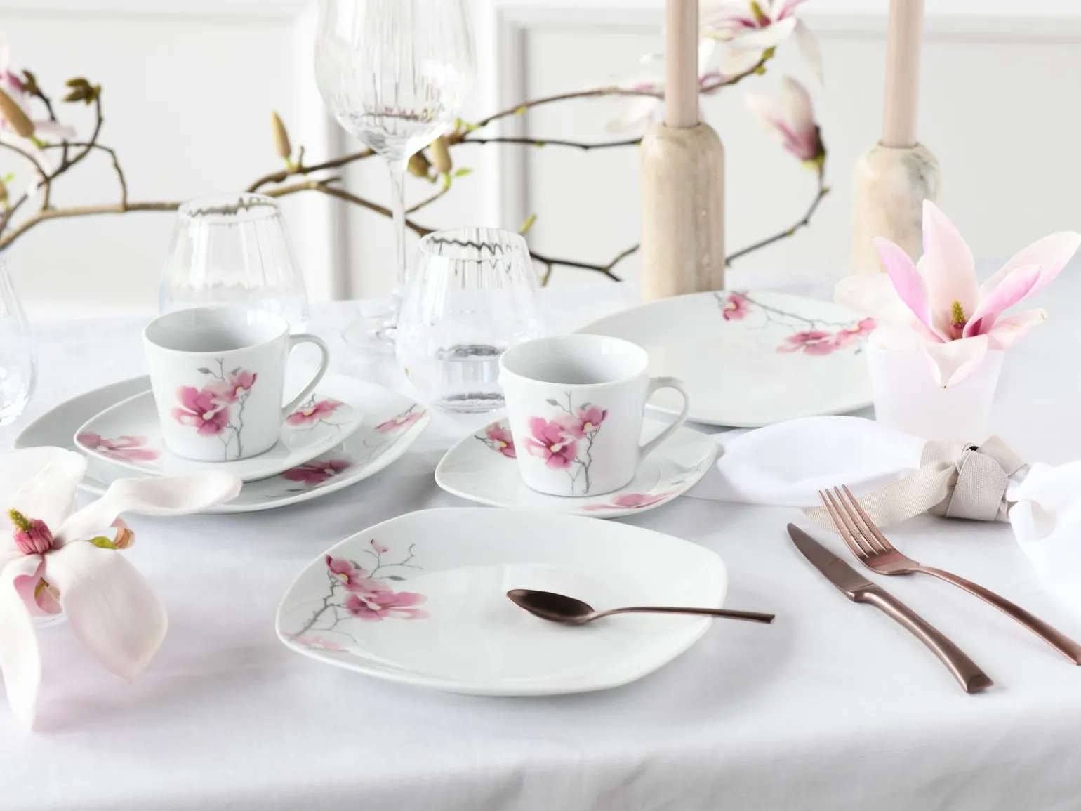 Amelie - Kaffeeservice 18-tlg - Weiss