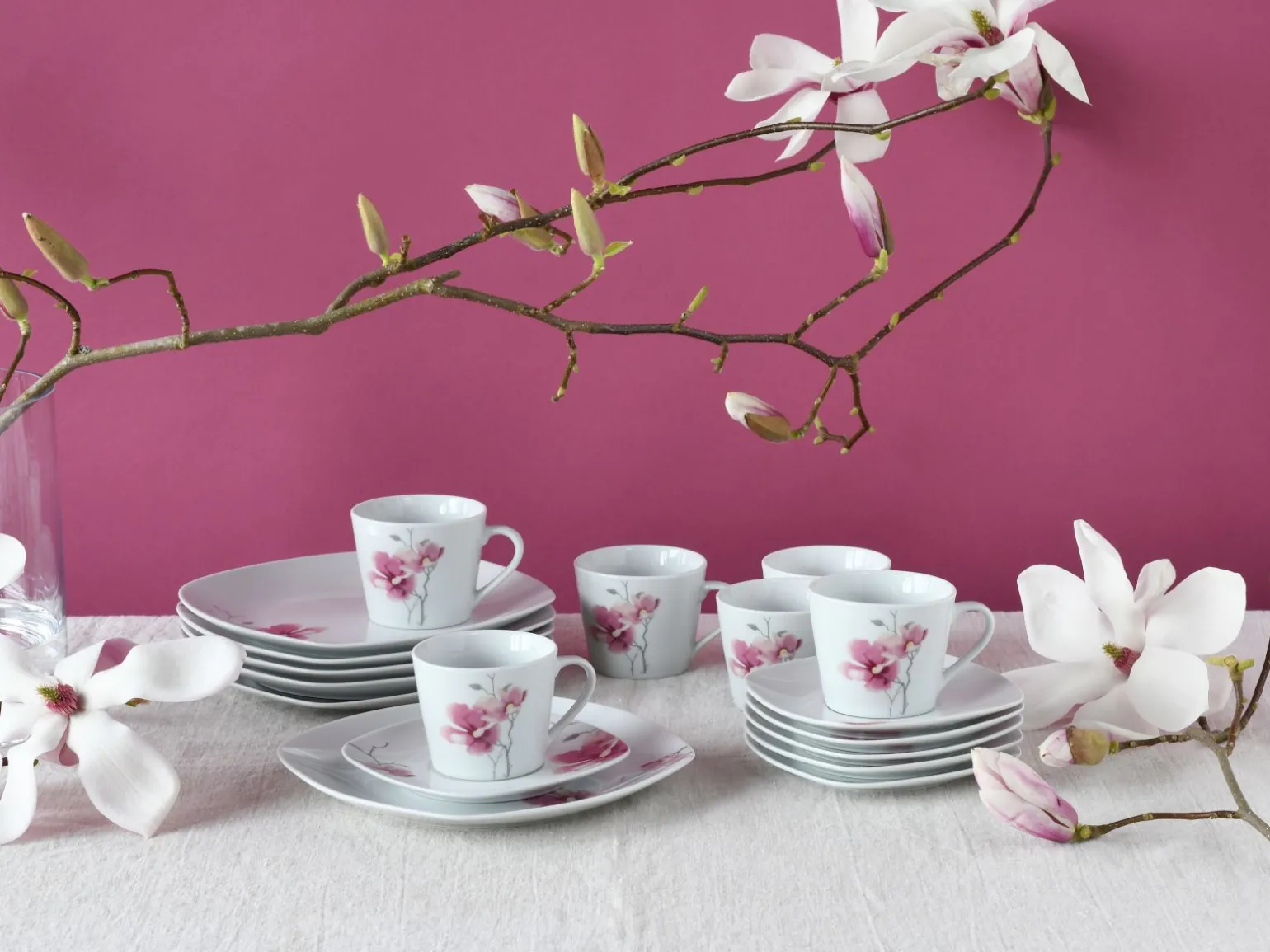 Amelie - Kaffeeservice 18-tlg - Weiss