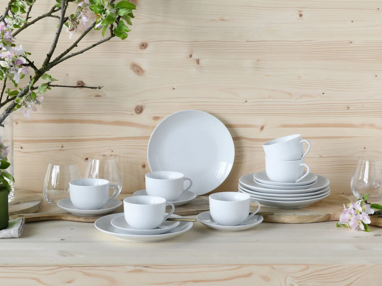 Angi - Kaffeeservice 18-tlg - Weiss