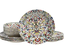 Arabesque - Tellerset 18-tlg - Rot