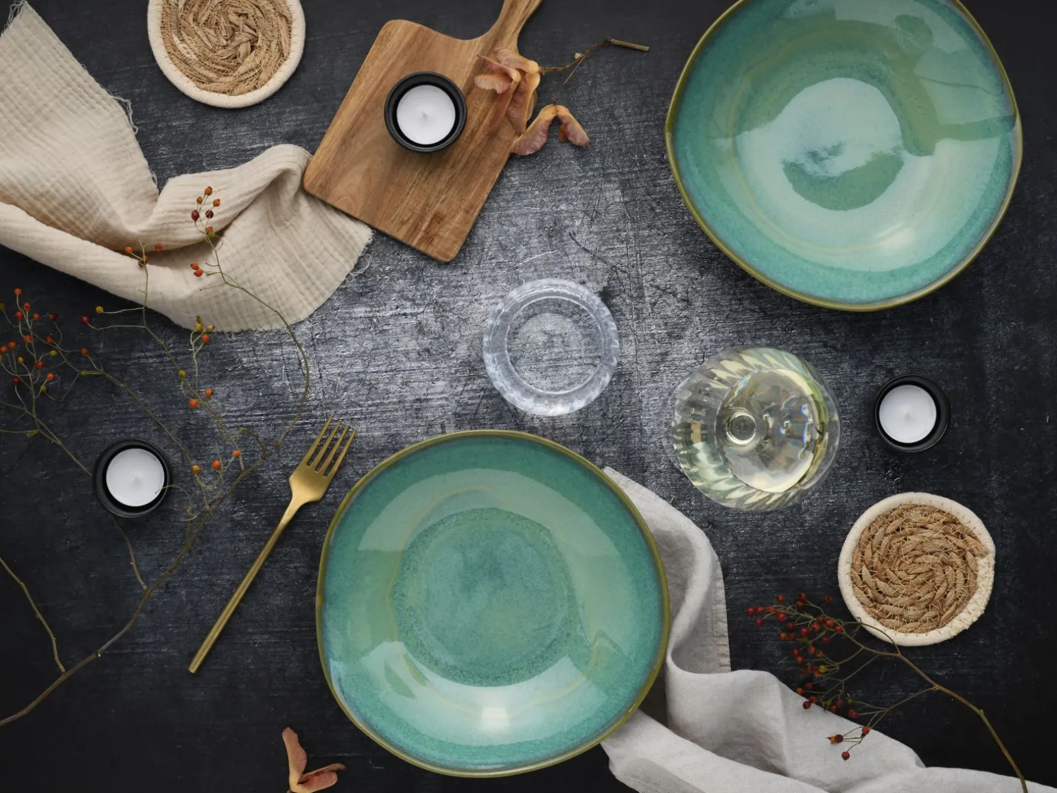 Basalt Bio - Pasta Bowl 2-tlg - Salbei