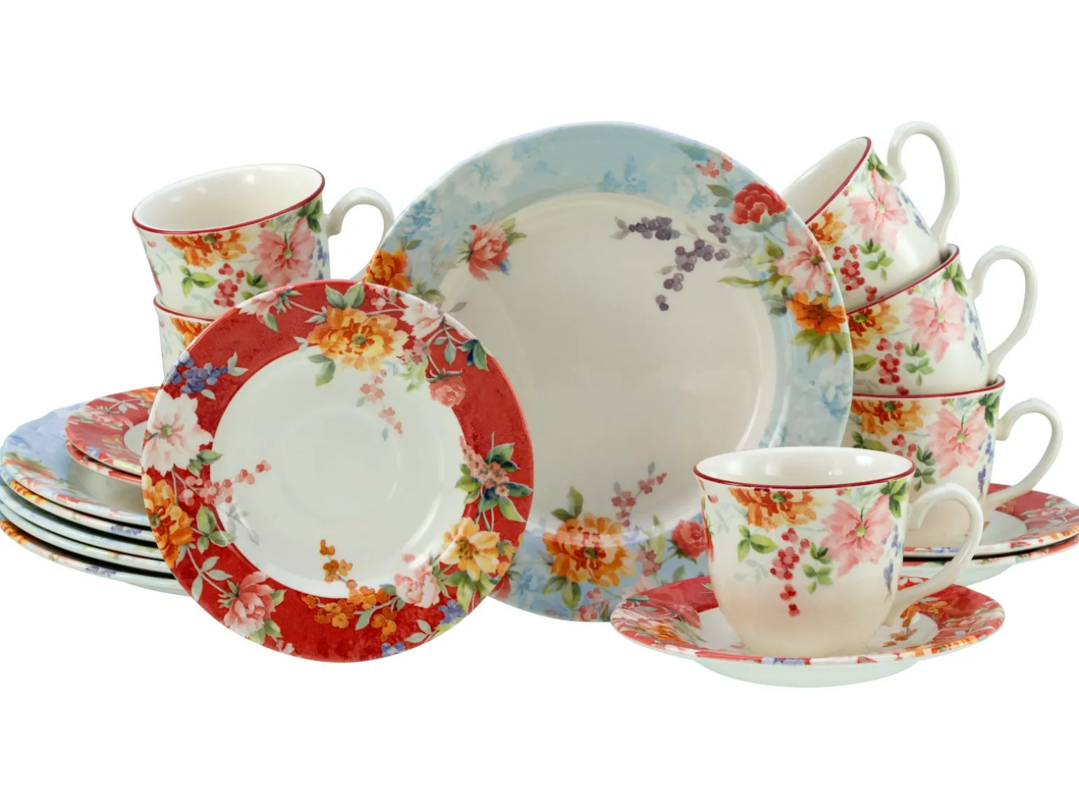 Crimson - Kaffeeservice 18-tlg - creme