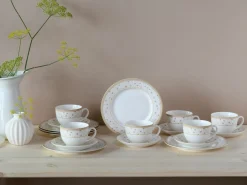 Emilia - Kaffeeservice 18-tlg - Creme weiss
