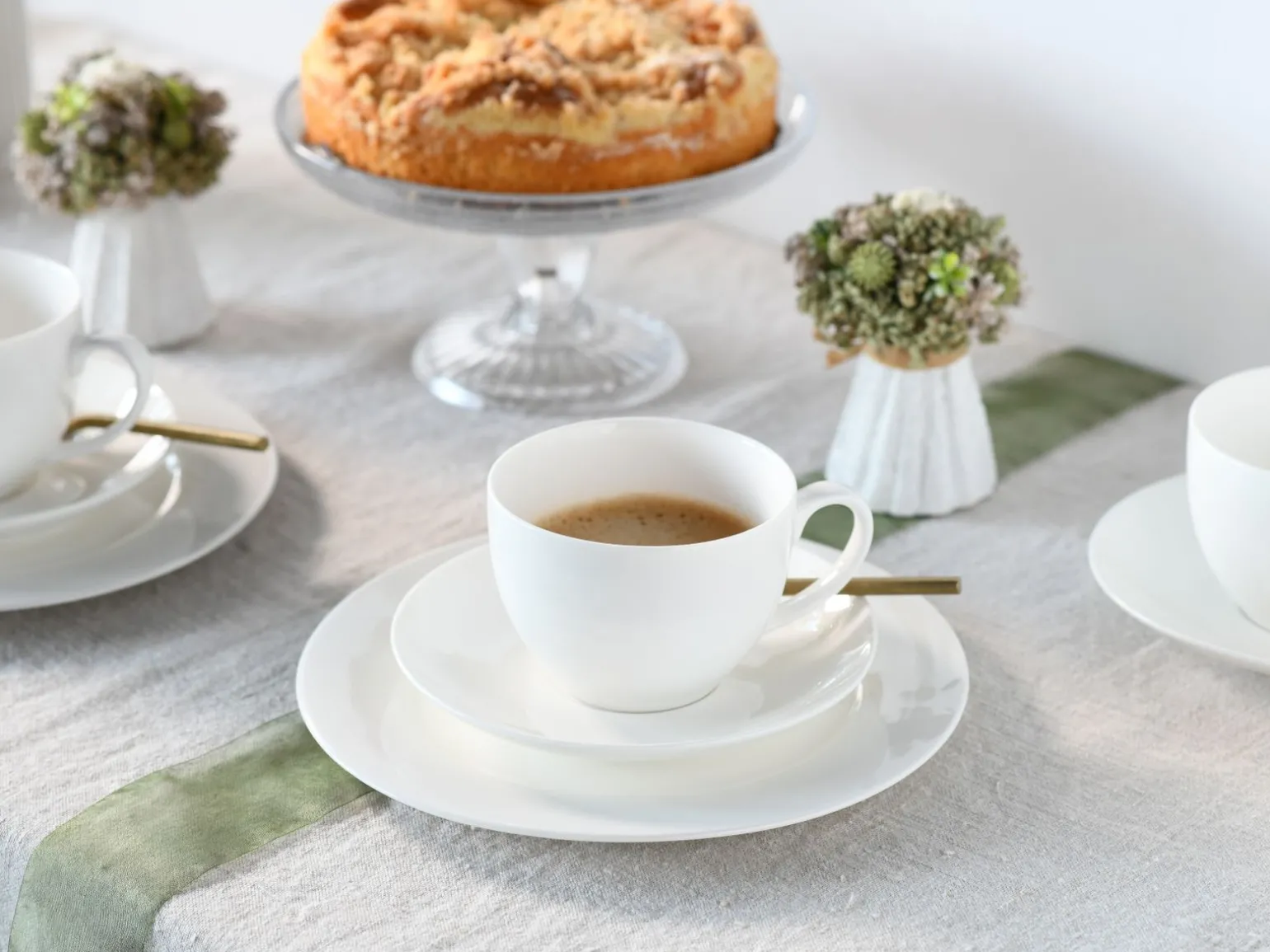 Fleur Royal - Kaffeeservice - Creme weiss