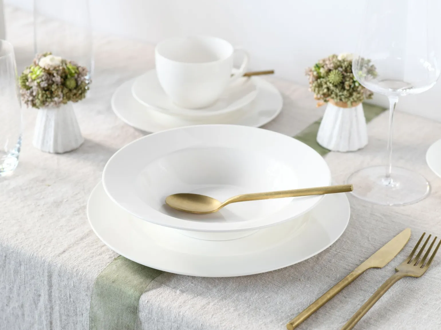 Fleur Royal - Kombiservice - Creme weiss