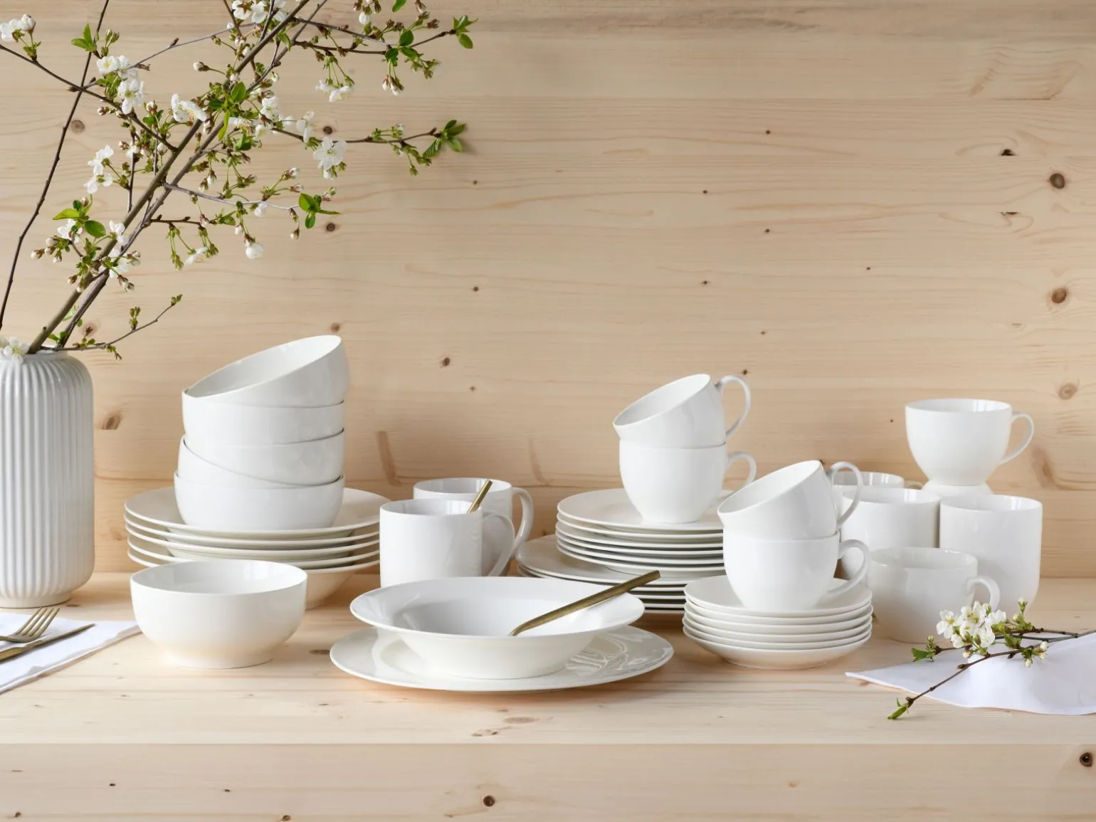 Fleur Royal - Kombiservice - Creme weiss