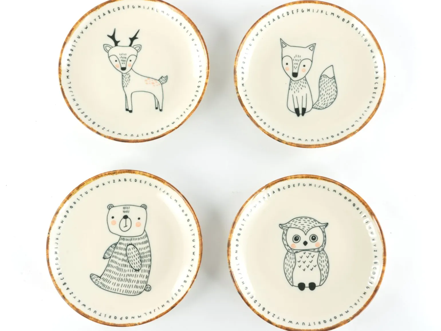 Freunde des Waldes - Tellerset 4-tlg - Bunt