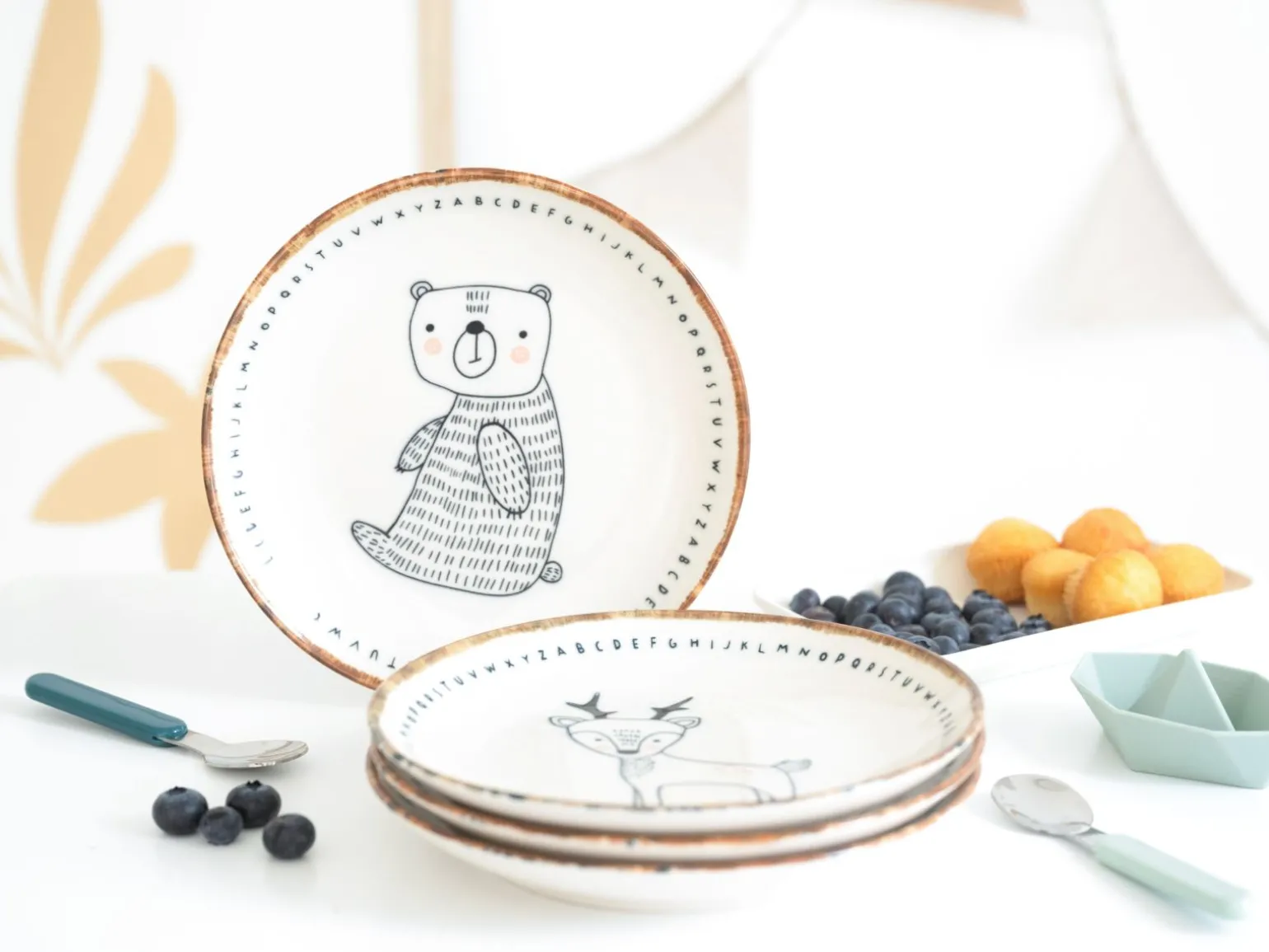 Freunde des Waldes - Tellerset 4-tlg - Bunt
