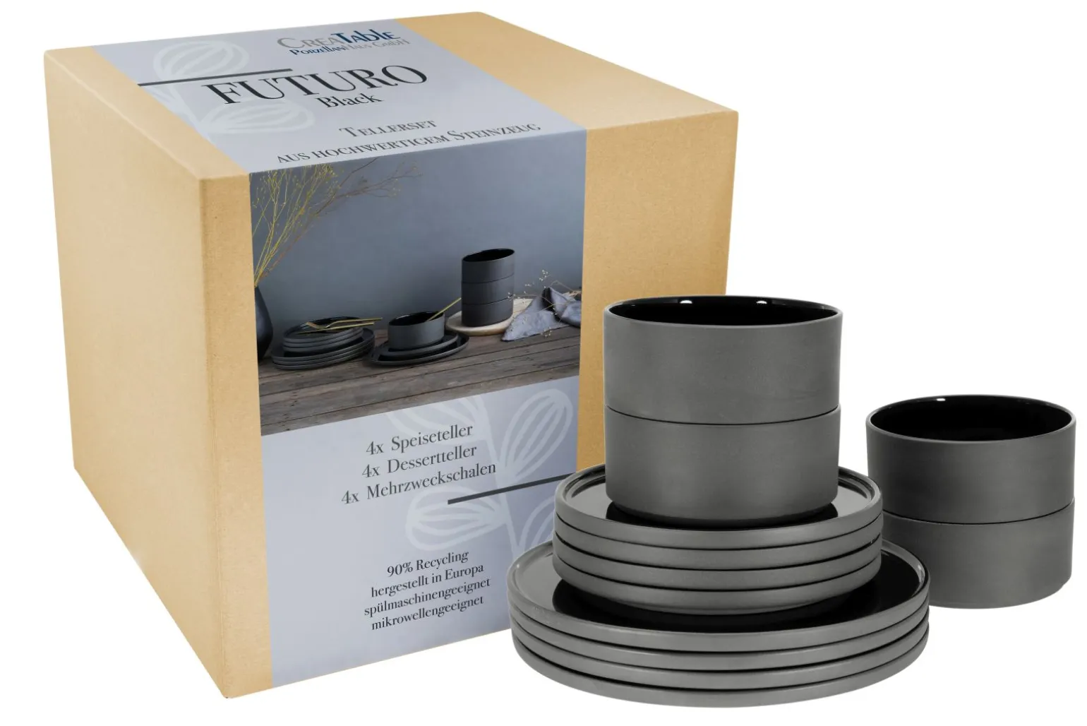 Futuro - Tellerset 12-tlg - Sand