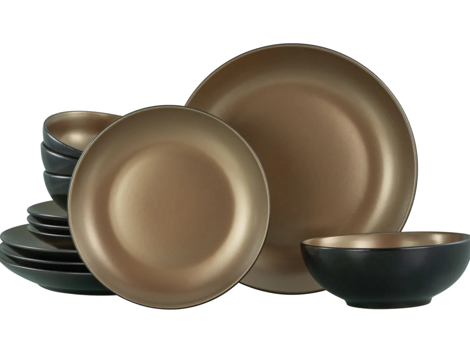 Glamour - Tellerset 12-tlg - gold