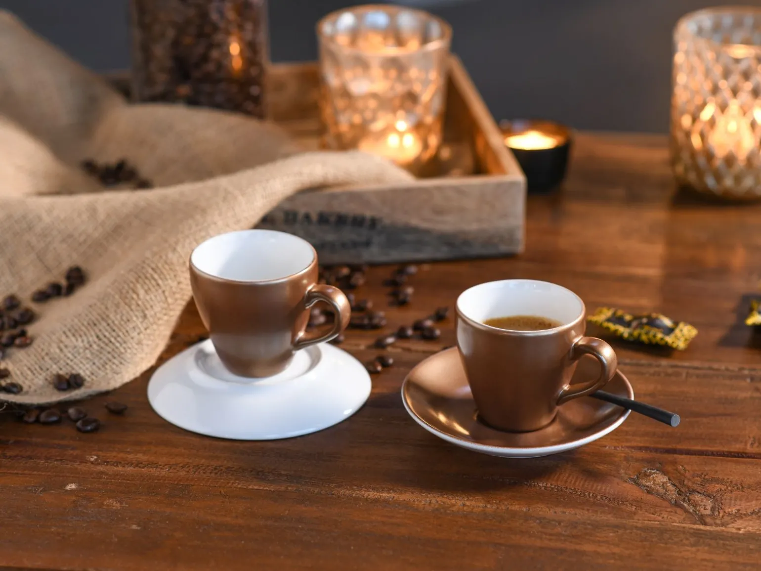 Golden Days - Espressoset 4-tlg - Weiss
