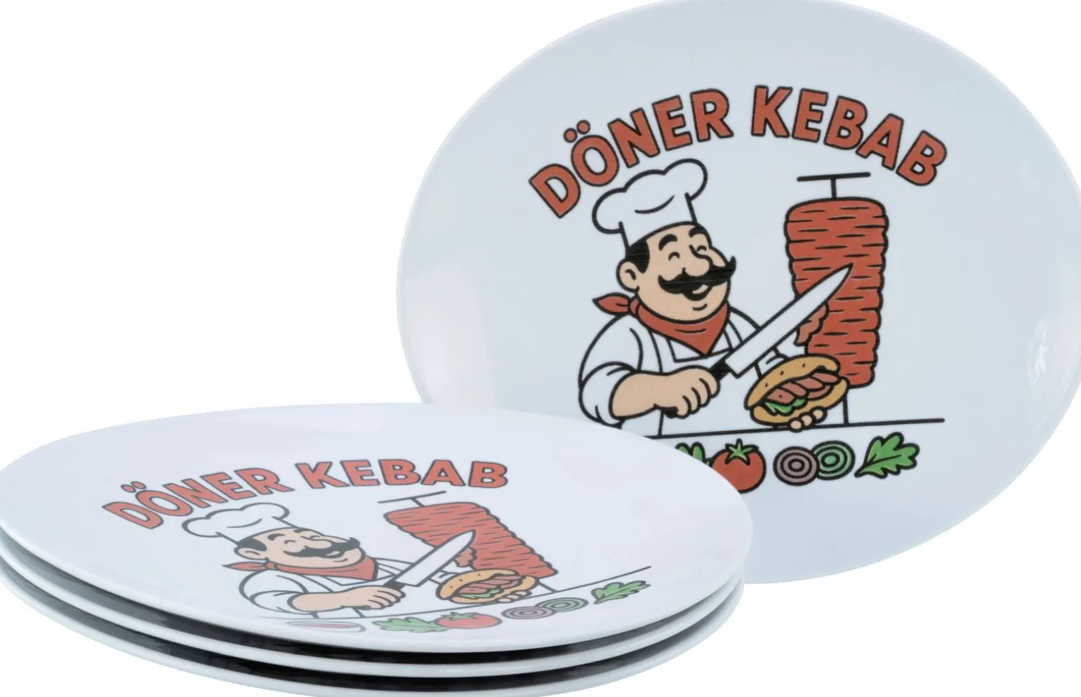 Gourmet - Kebabteller 4-tlg - Weiss