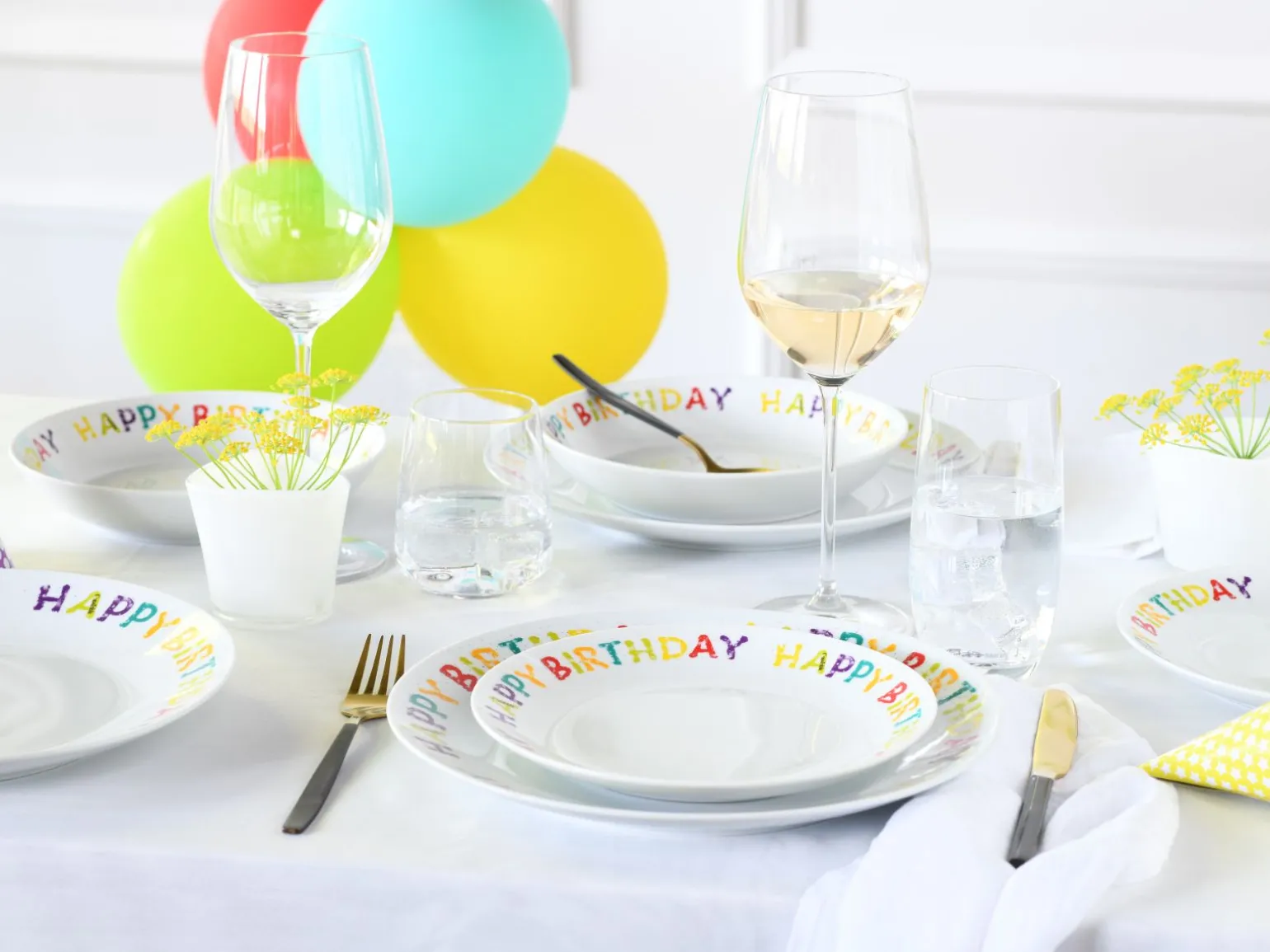 Happy Birthday - Tellerset 12-tlg - Happy Birthday