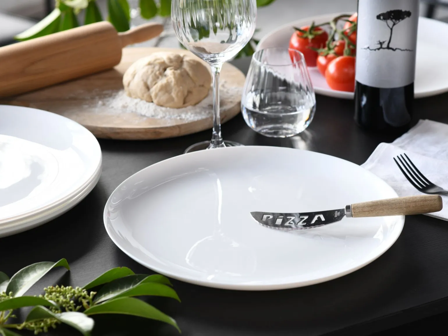 Italien Party - Pizzateller 6-tlg - Weiss