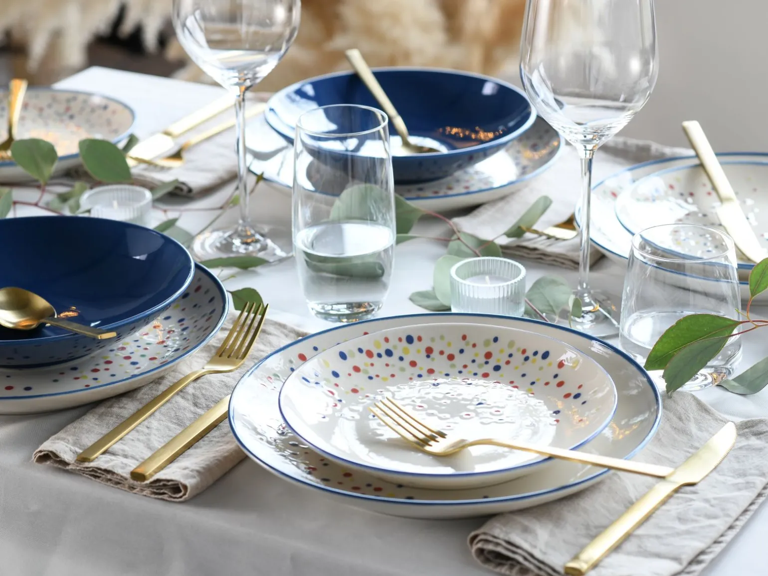 Joy - Tellerset 12-tlg - Blau