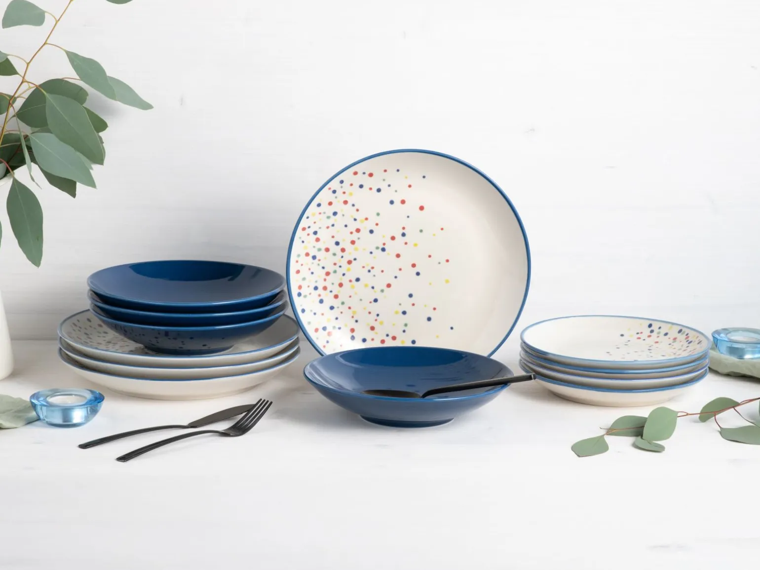 Joy - Tellerset 12-tlg - Blau
