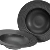 Lava Stone - Pastateller 2-tlg - Schwarz