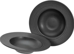 Lava Stone - Pastateller 2-tlg - Schwarz