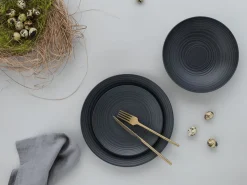 Lava Stone - Tellerset 18-tlg - Schwarz
