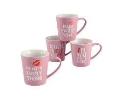 Love Collection - Kaffeebecher 4-tlg - rosa
