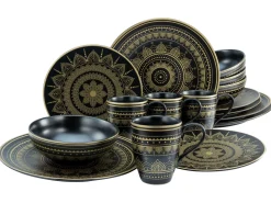 Mandala - Kombiservice 16-tlg - Gold-Schwarz