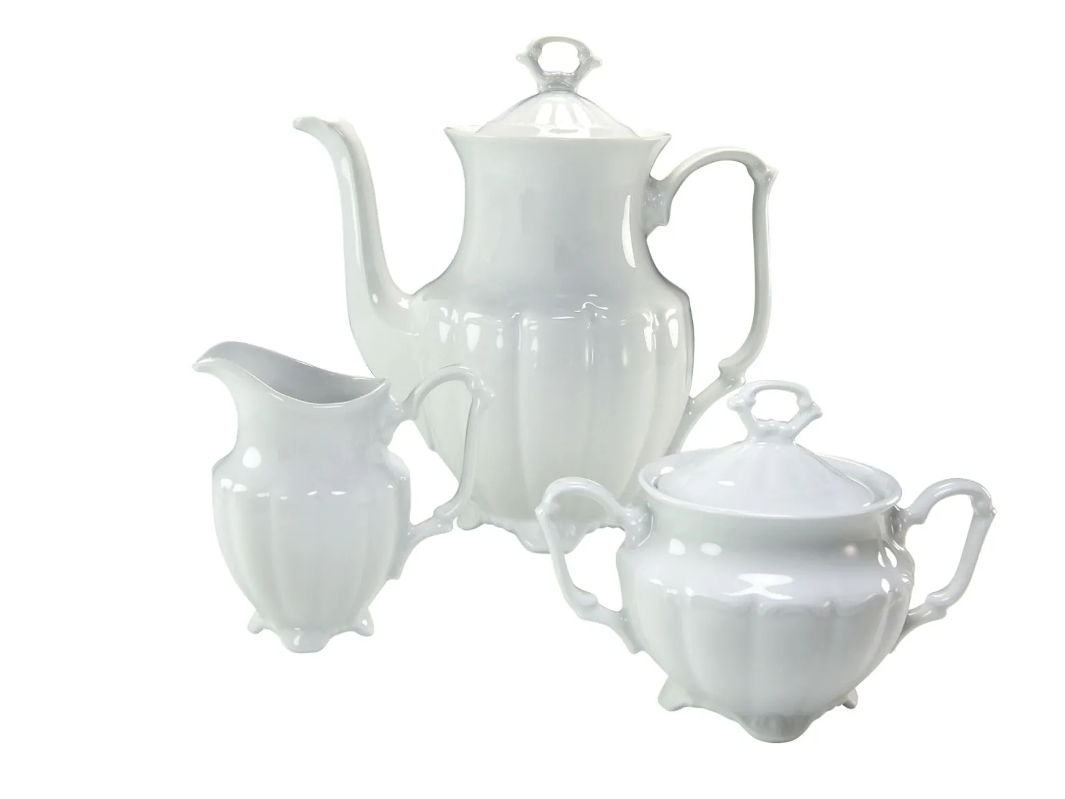 Maria Theresia - Kaffeegarnitur 3-tlg - Weiss