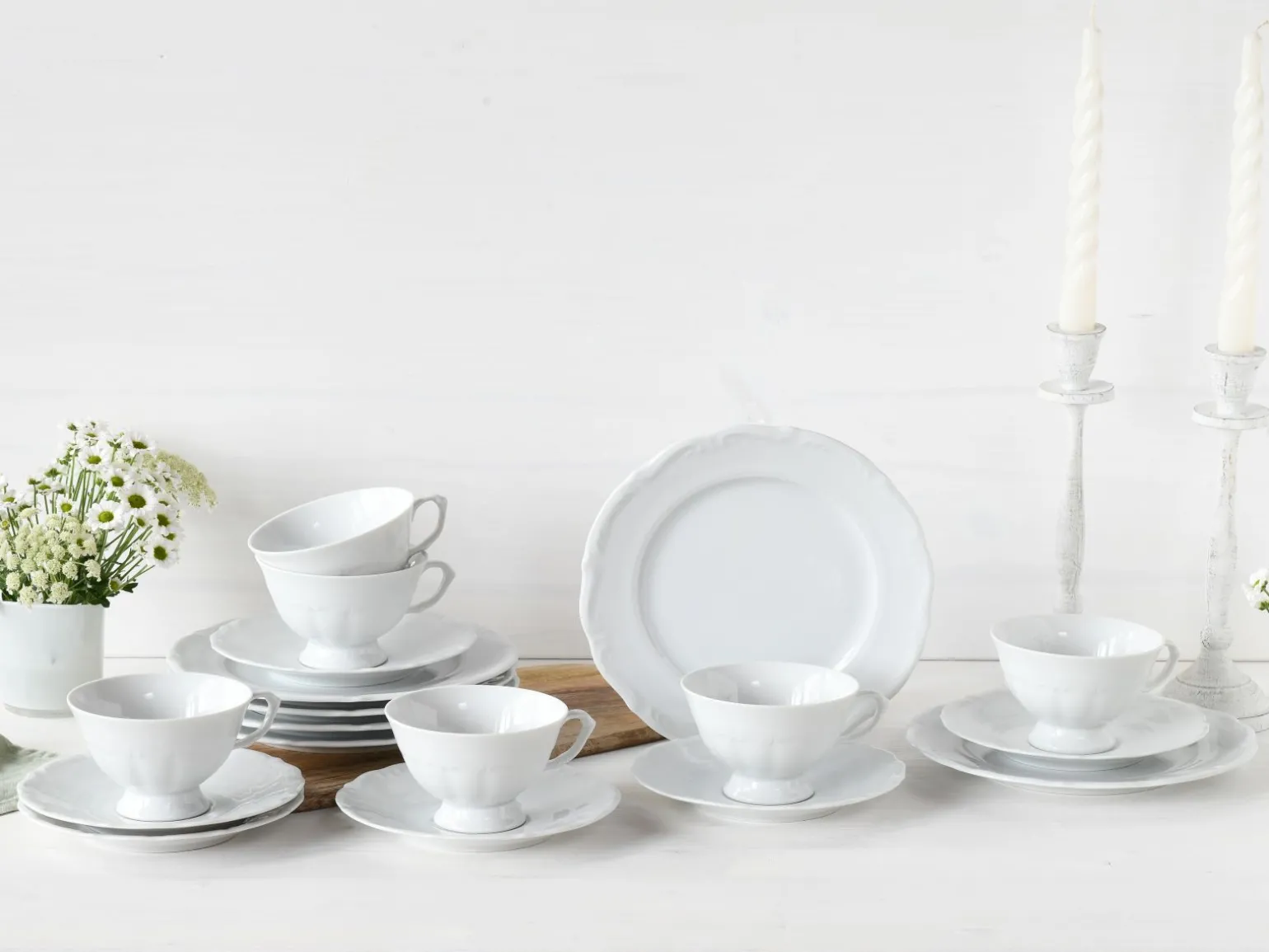Maria Theresia - Kaffeeservice 18 tlg - Weiss