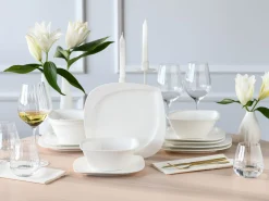 Melbourne - Tellerset 12-tlg - Creme