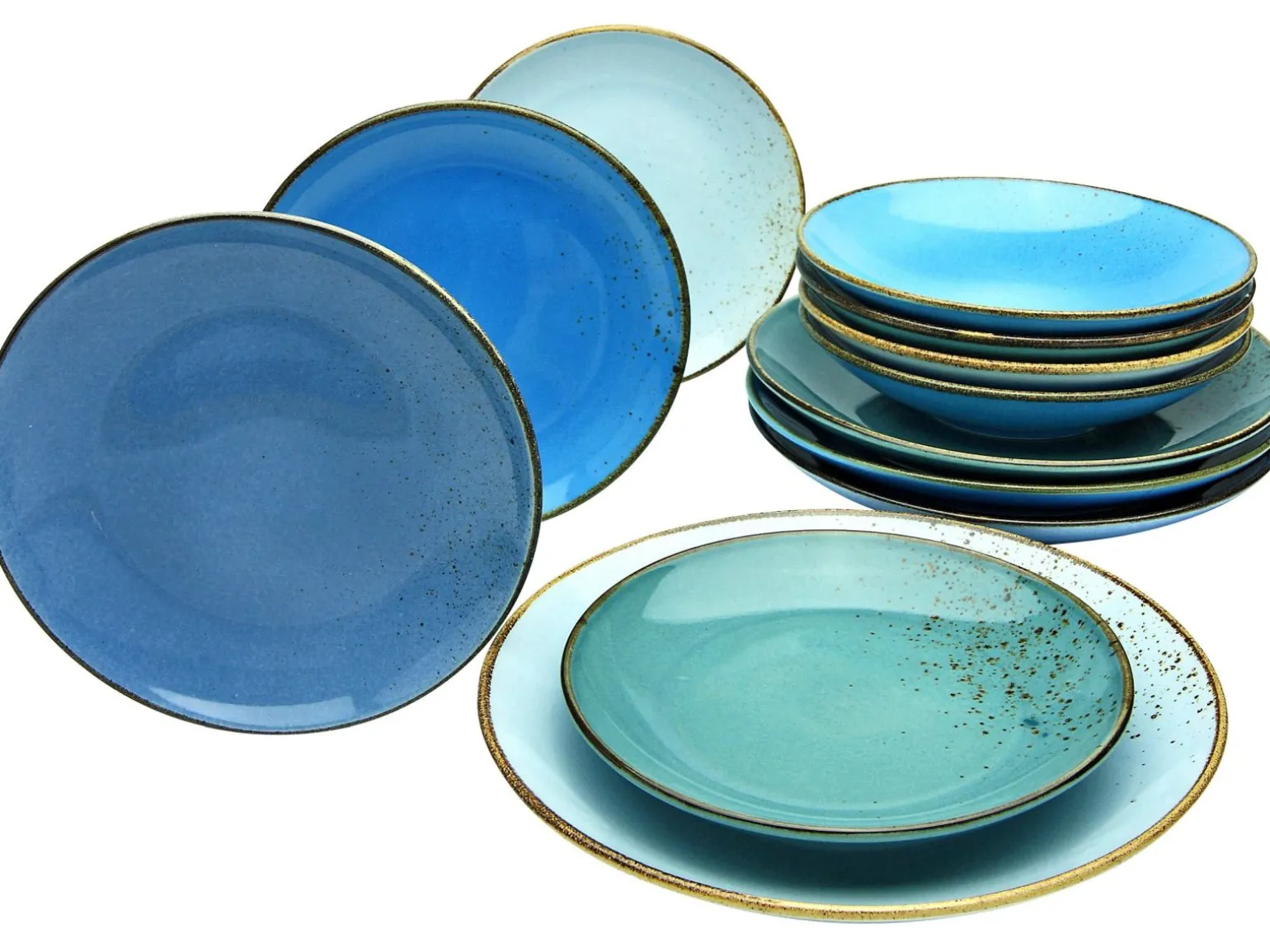 Nature Collection - Tellerset 12-tlg - bunt