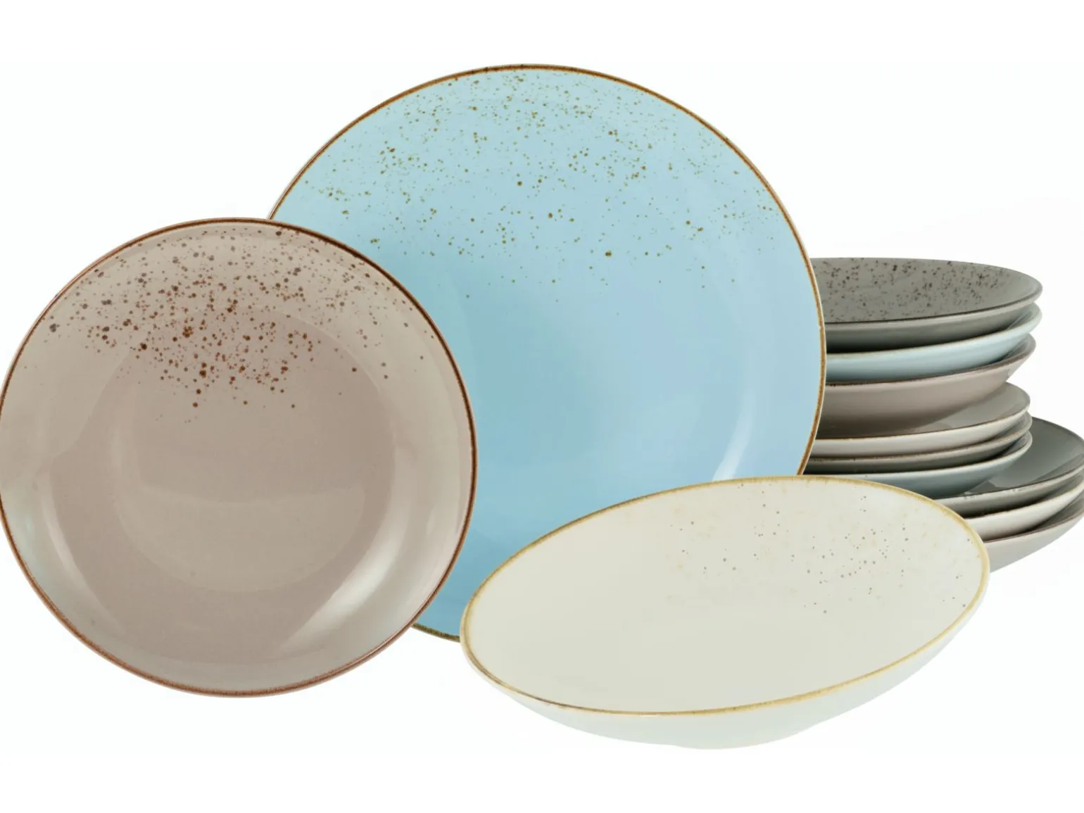 Nature Collection - Tellerset 12-tlg - bunt