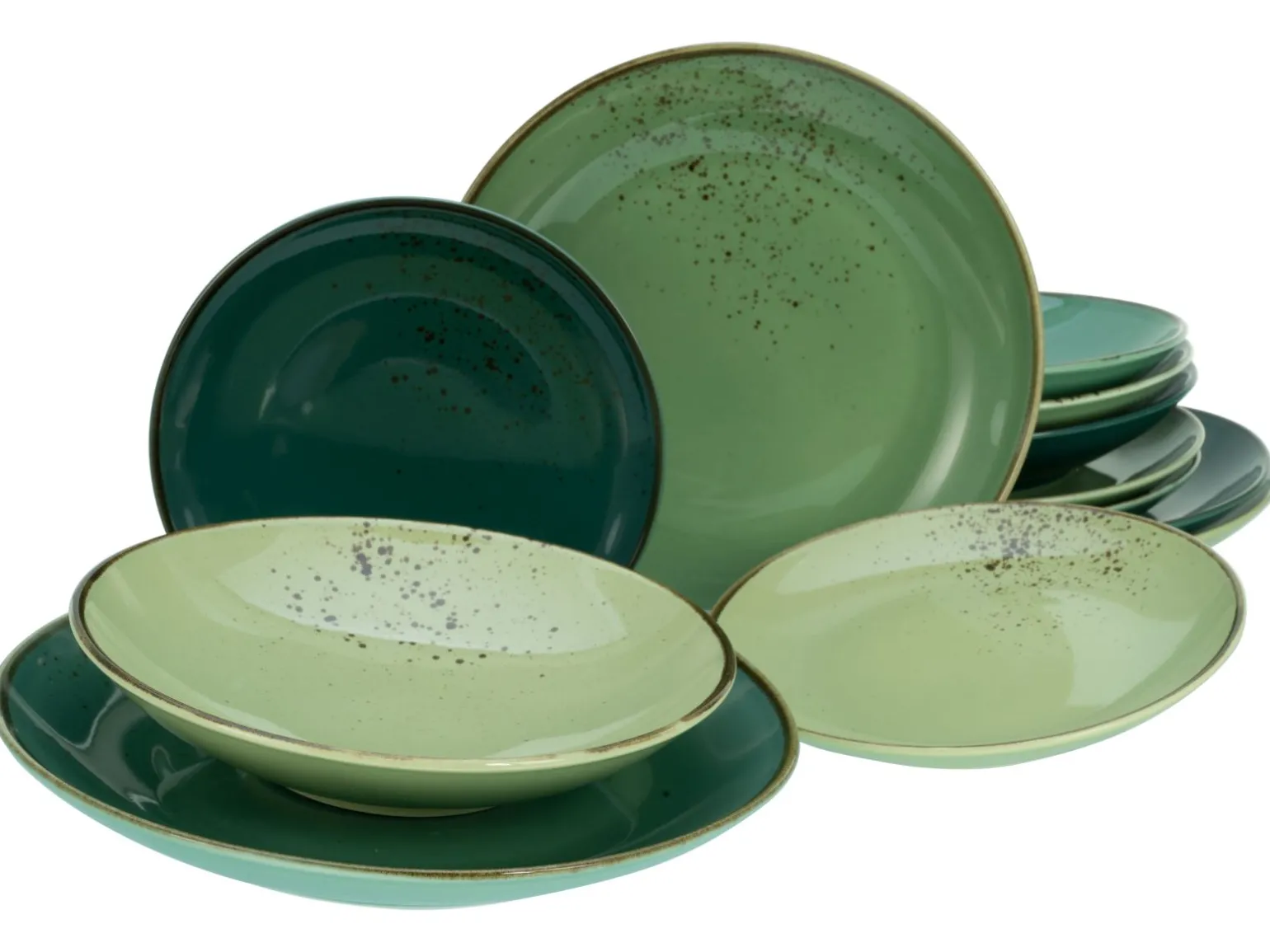 Nature Collection - Tellerset 12-tlg - bunt