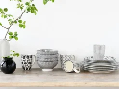 New Style - Kombiservice 16-tlg - Schwarz-Weiss