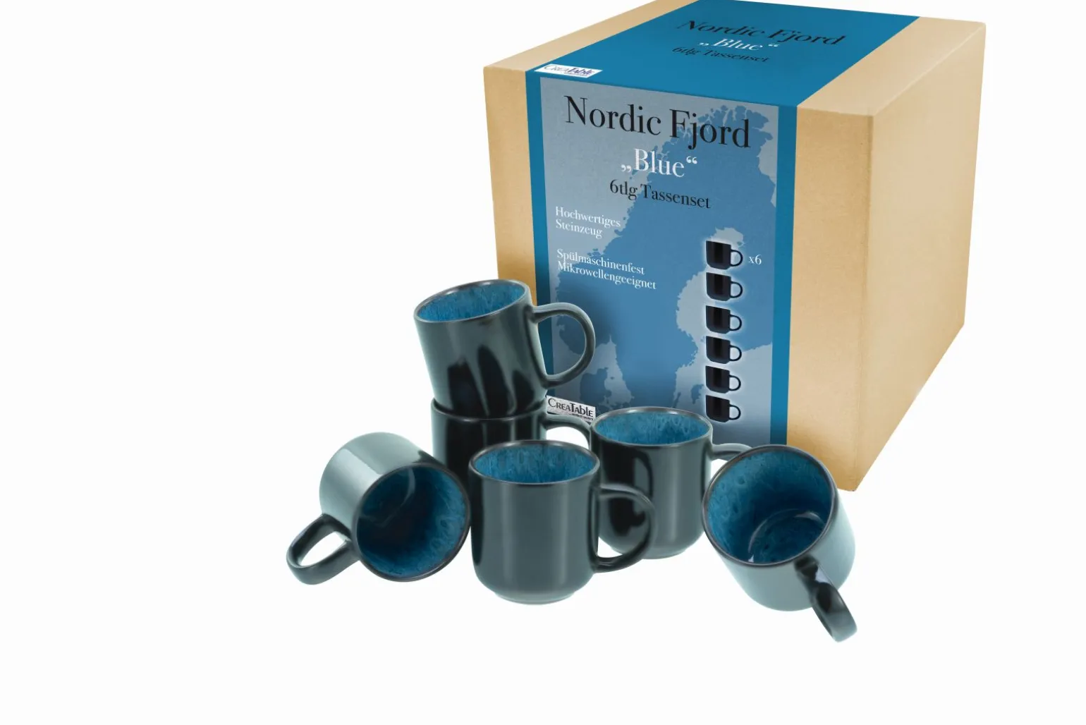Nordic Fjord - Kaffeebecher 6-tlg - beige