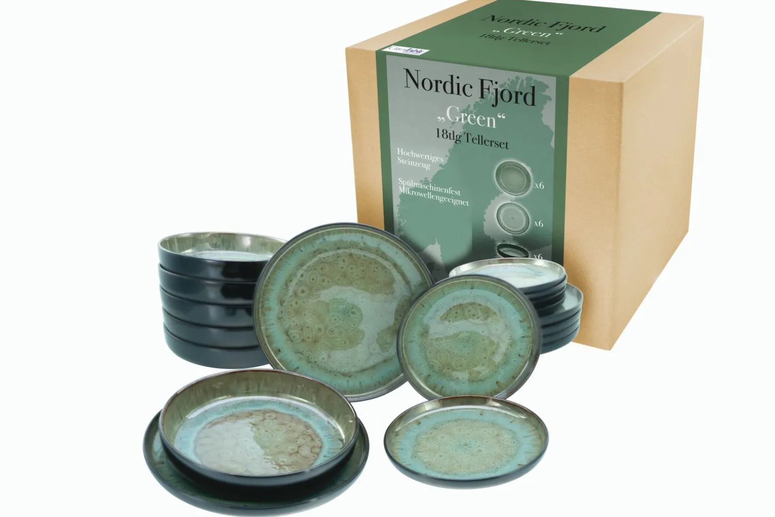 Nordic Fjord - Tellerset 18-tlg - beige