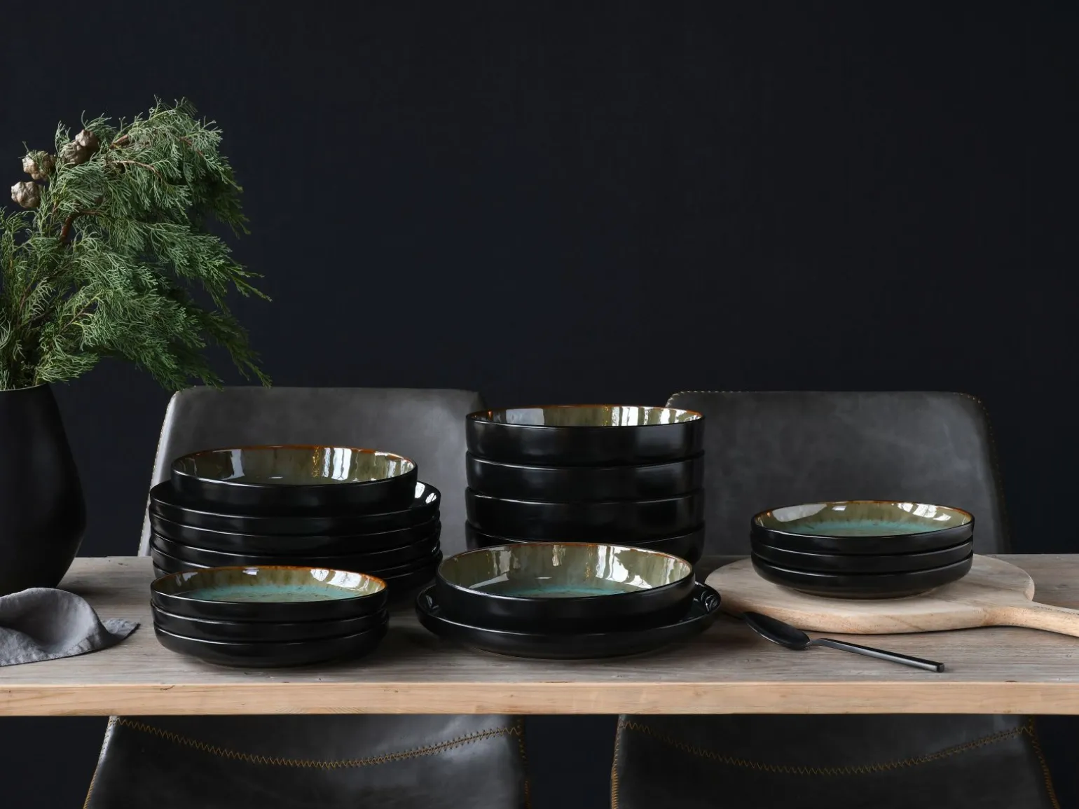 Nordic Fjord - Tellerset 18-tlg - beige