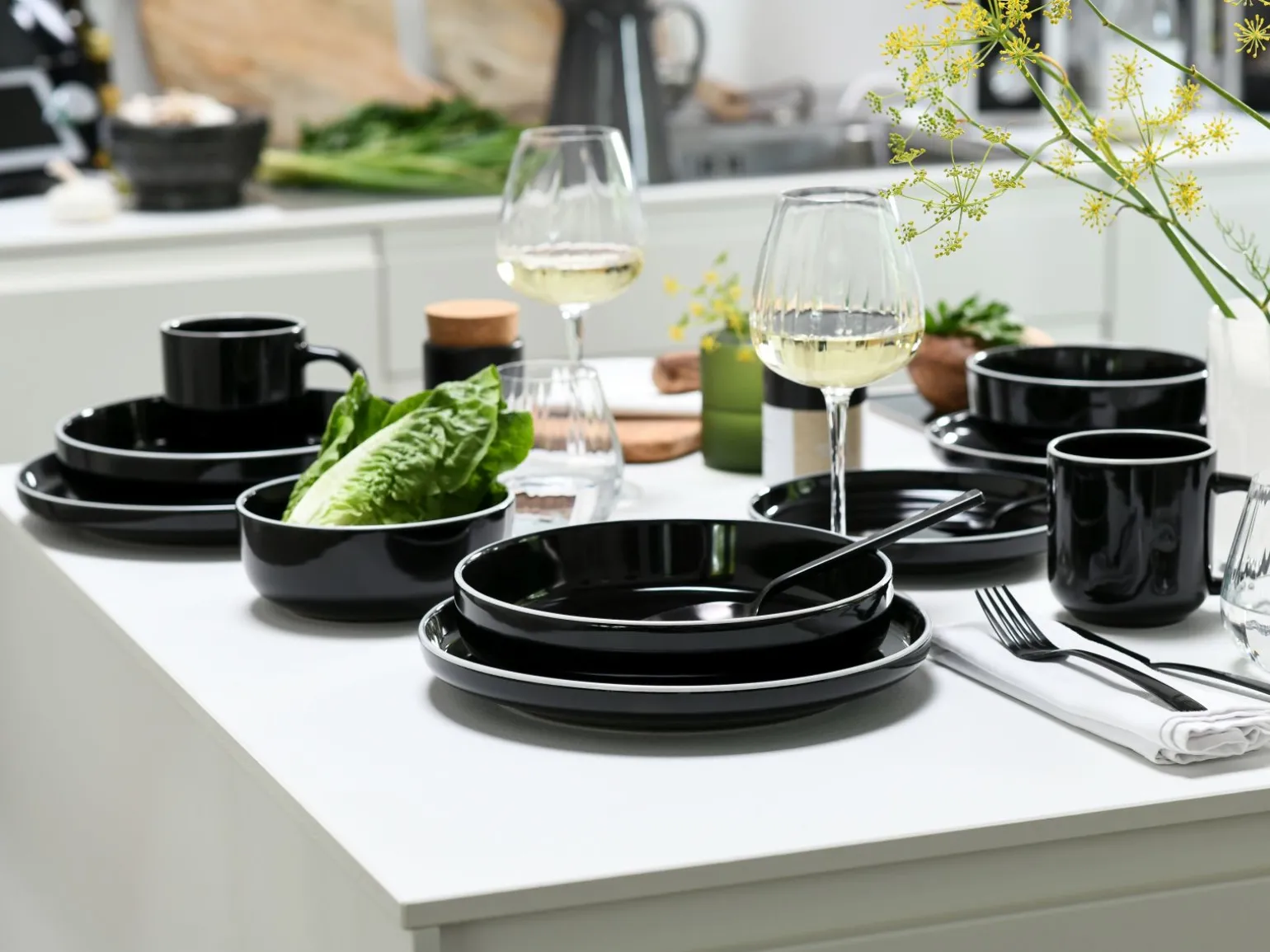 Nordic Gourmet - Kombiservice 10-tlg - Schwarz