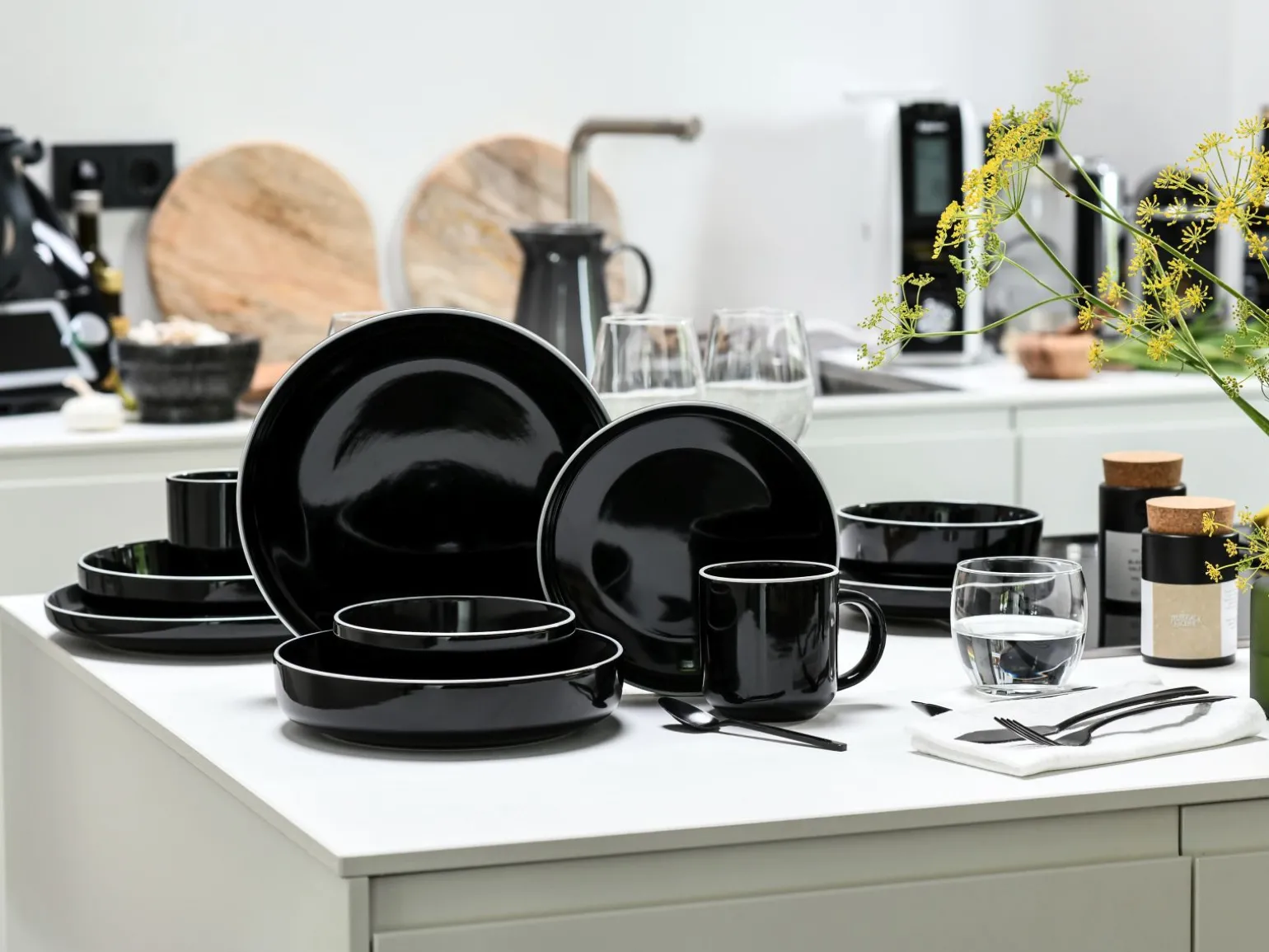 Nordic Gourmet - Kombiservice 10-tlg - Schwarz