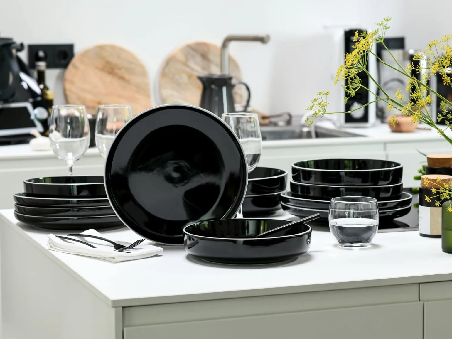 Nordic Gourmet - Tafelservice 12-tlg - Schwarz