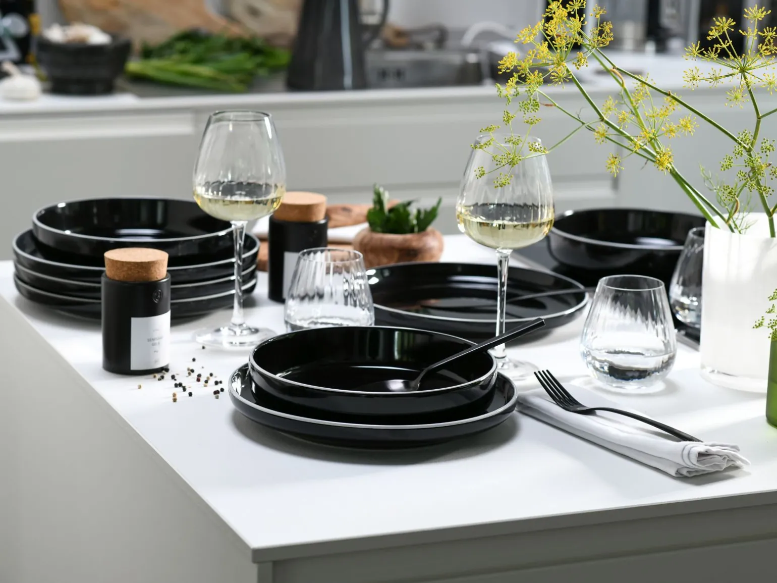 Nordic Gourmet - Tafelservice 12-tlg - Schwarz