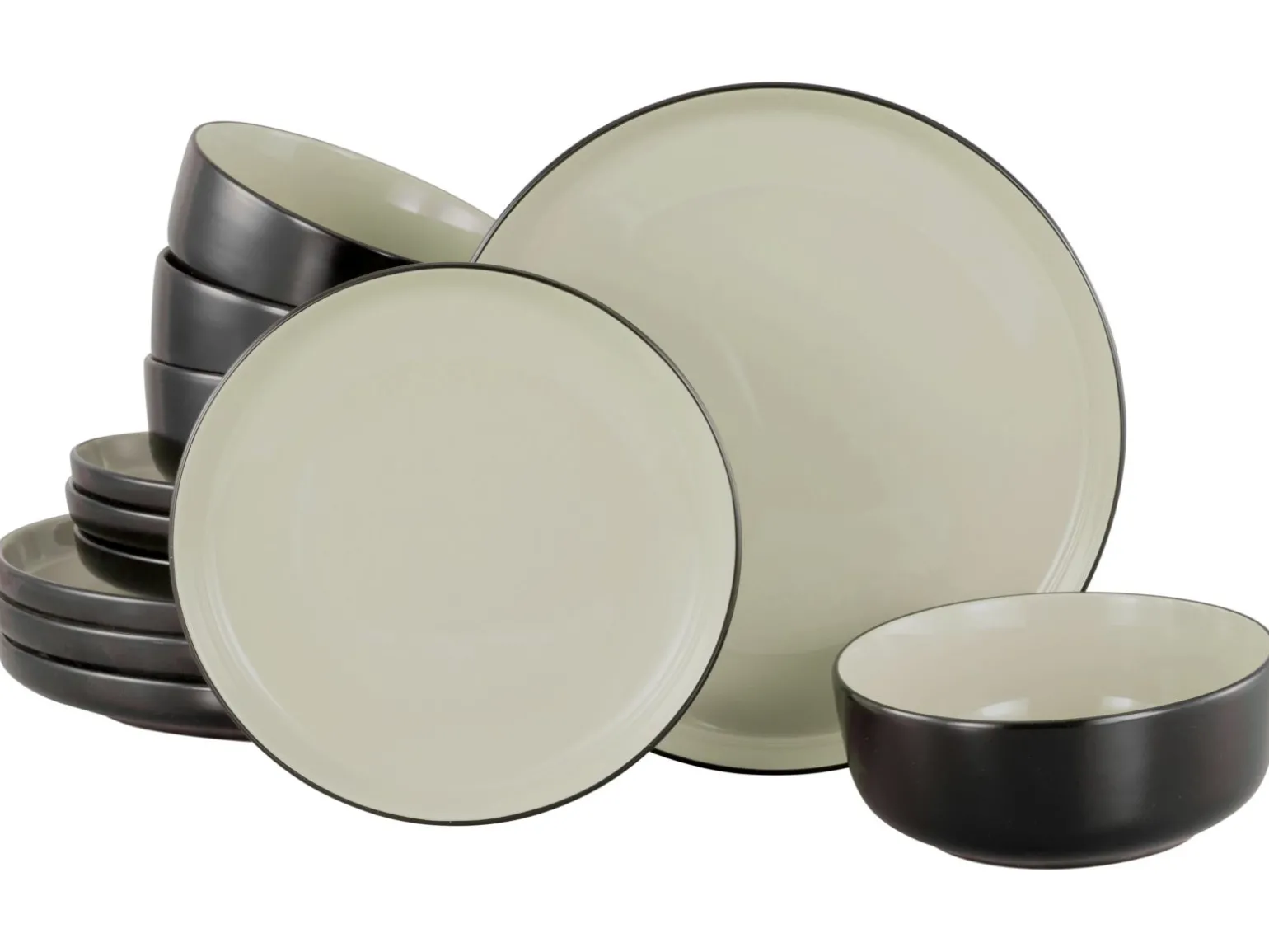 Nordic - Tellerset 12-tlg - Cool Black
