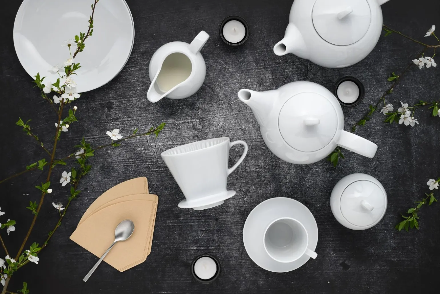 Nostalgie - Kaffeefilter - Weiss