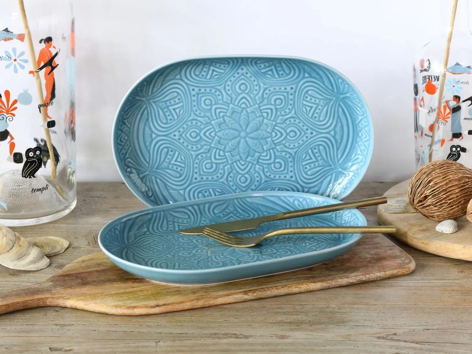 Orient Mandala - Plattenset 2-tlg - Aquamarine