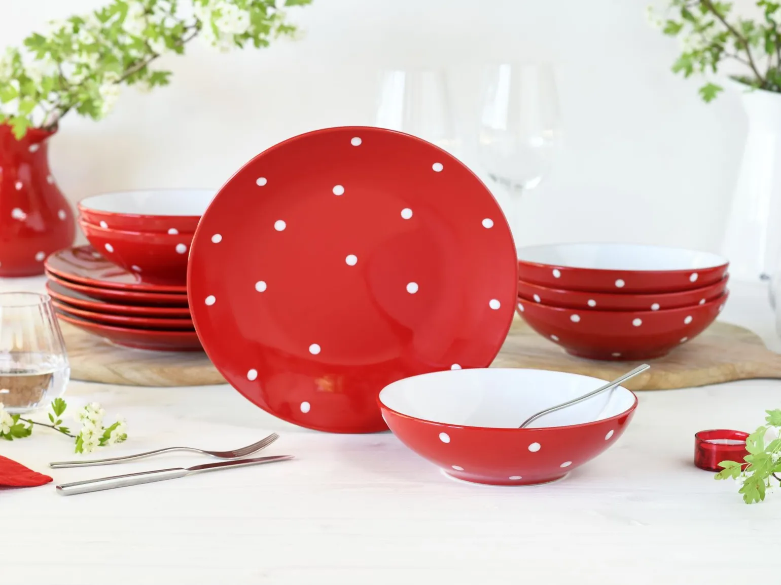Polka Dots - Tafelservice 12-tlg - Bunt