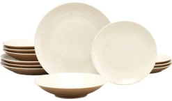Sand Dunes - Tellerset 12-tlg - creme