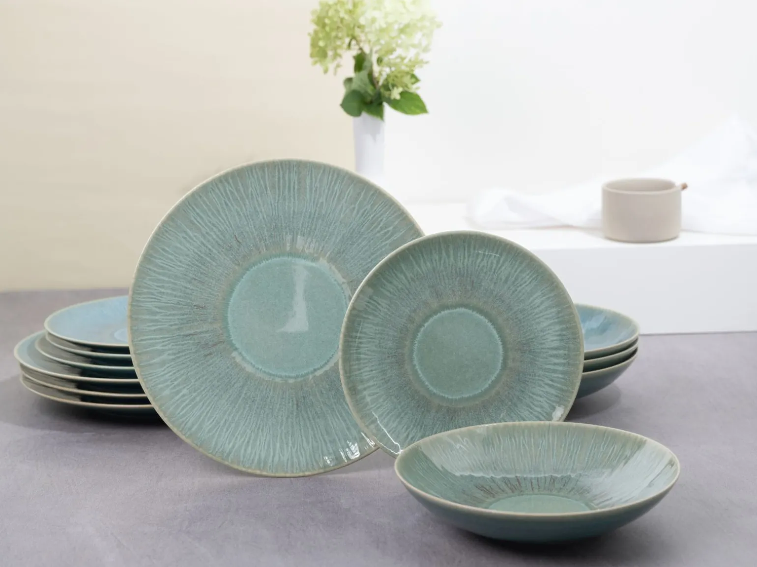Sea Breeze - Tellerset 12-tlg - Mint