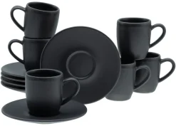 Soft Touch - Espressotassen 12-tlg - Schwarz
